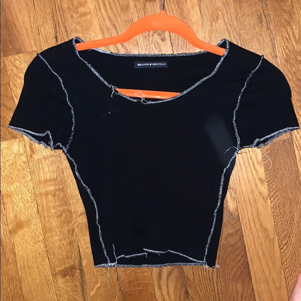 Brandy Melville Black Crop Top